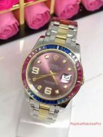 Replica Rolex Masterpiece Datejust Watch Rainbow Diamond Bezel 34mm
